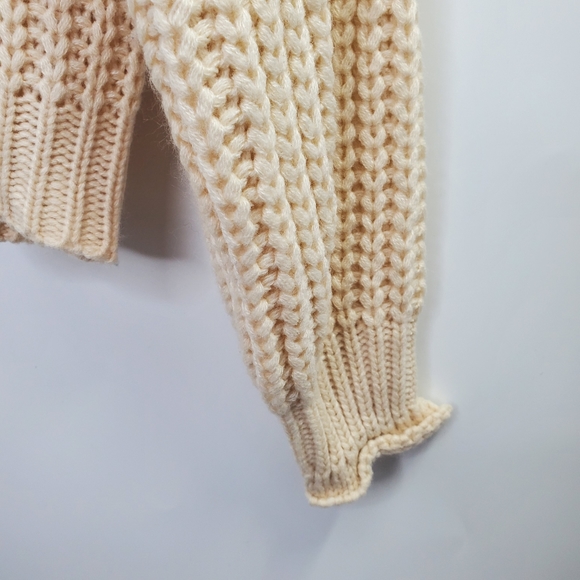 Elodie Open Stitch Pullover Sweater Chunky Cable - Picture 3 of 7